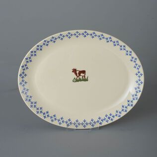 Oval Plate Large Cow